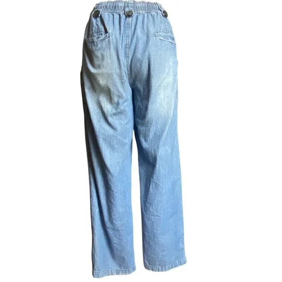 W.A.Y/Wonderful and Young Wide Leg Drawstring Waist Blue Jeans Sz S #134Q - Picture 5 of 7